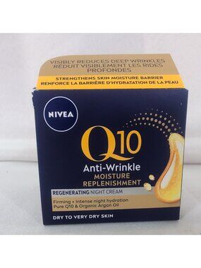NEW NIVEA Q10 Anti-Wrinkle Moisture Replenishment Night Cream 50 mL Firming